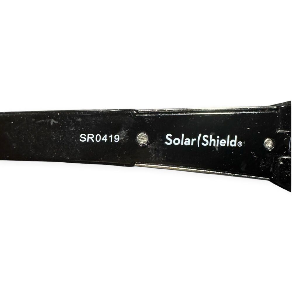 Solar Shield Polarized Sunglasses SS FO-012 Black Frames Gray Lenses Retro - Picture 7 of 8
